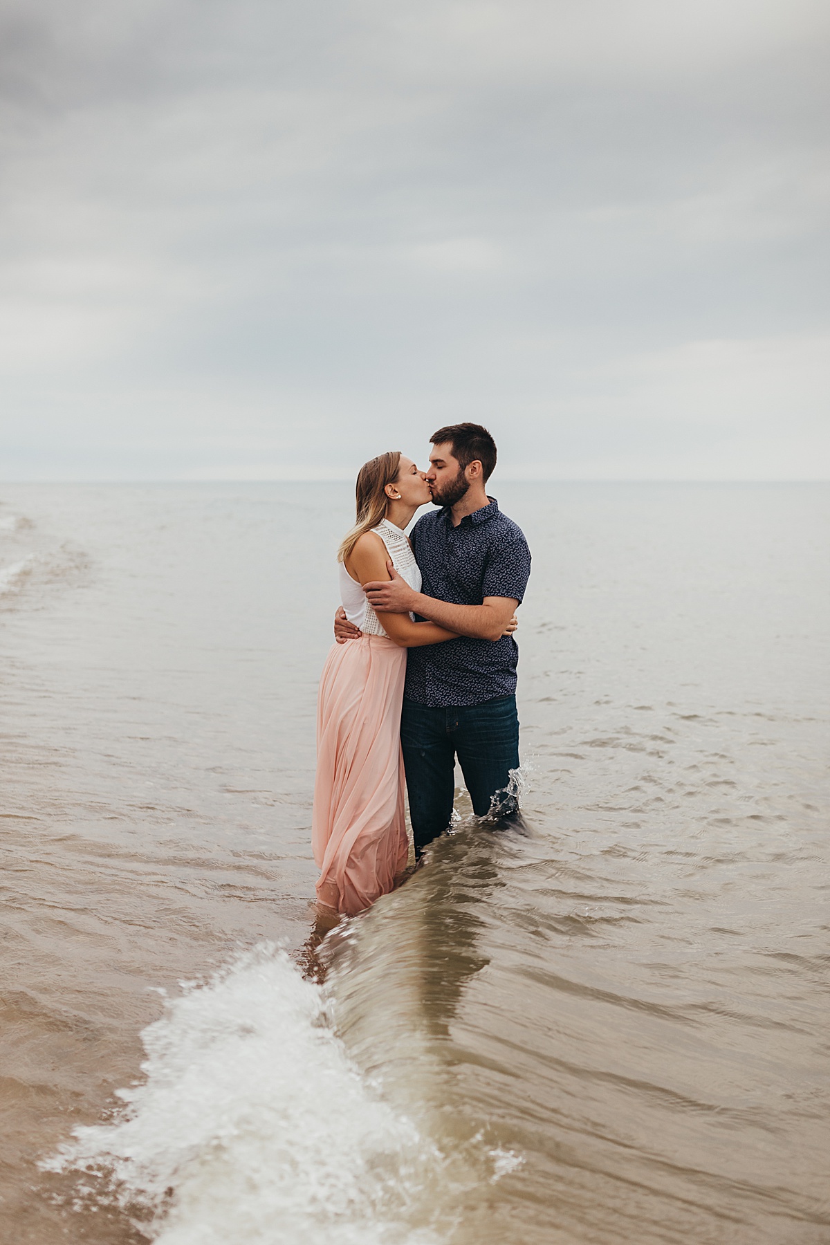 Engagement photos at Point Beach State Forest.